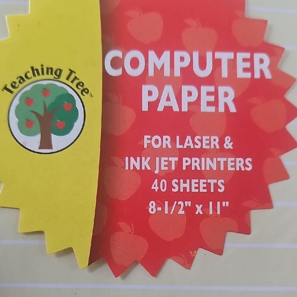 School Themed Computer Paper 40 Sheets 8½ X 11 NWT - Picture 2 of 3